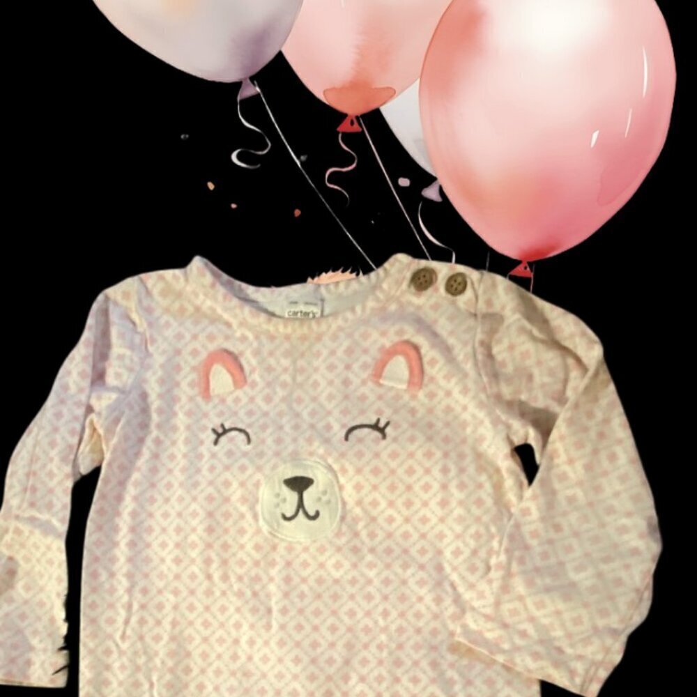 Carter's Pretty Bear Face Cotton Top